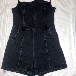 Volcom Black Denim Jumpsuit